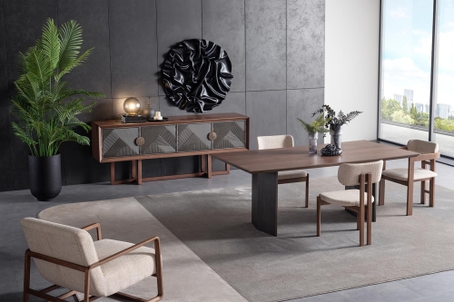 Monica Ceviz Modern Yemek Odası