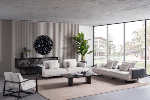 Monica Siyah Modern Koltuk Takımı