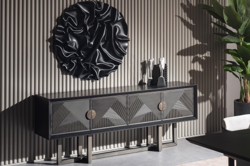 Monica Siyah Modern Yemek Odası