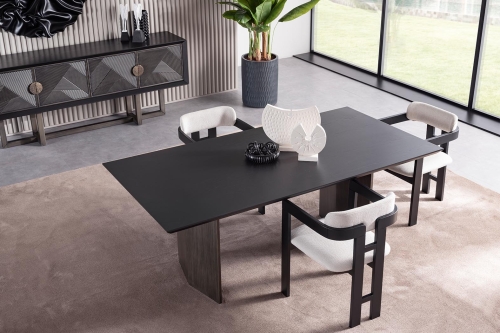 Monica Siyah Modern Yemek Odası